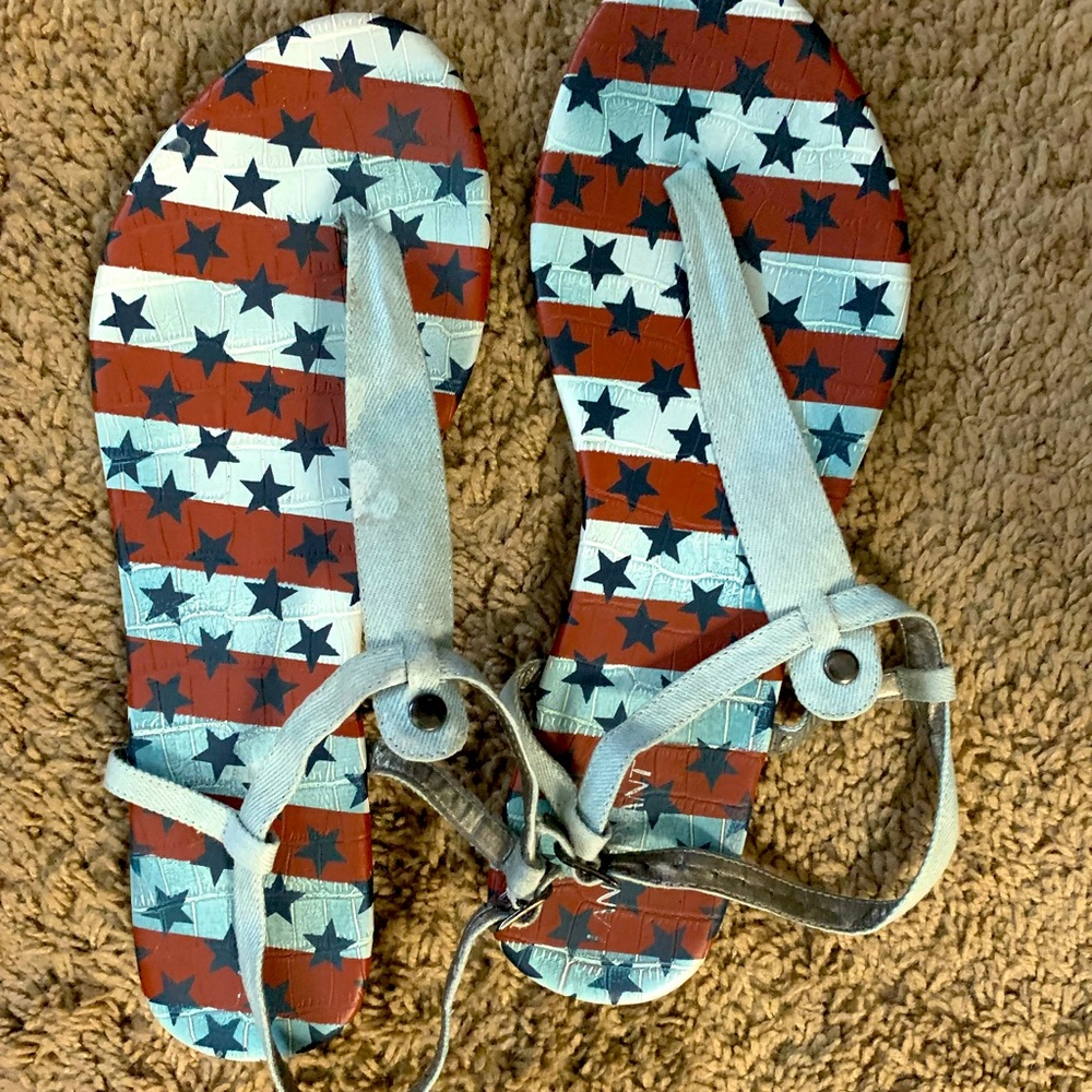American flag sandals